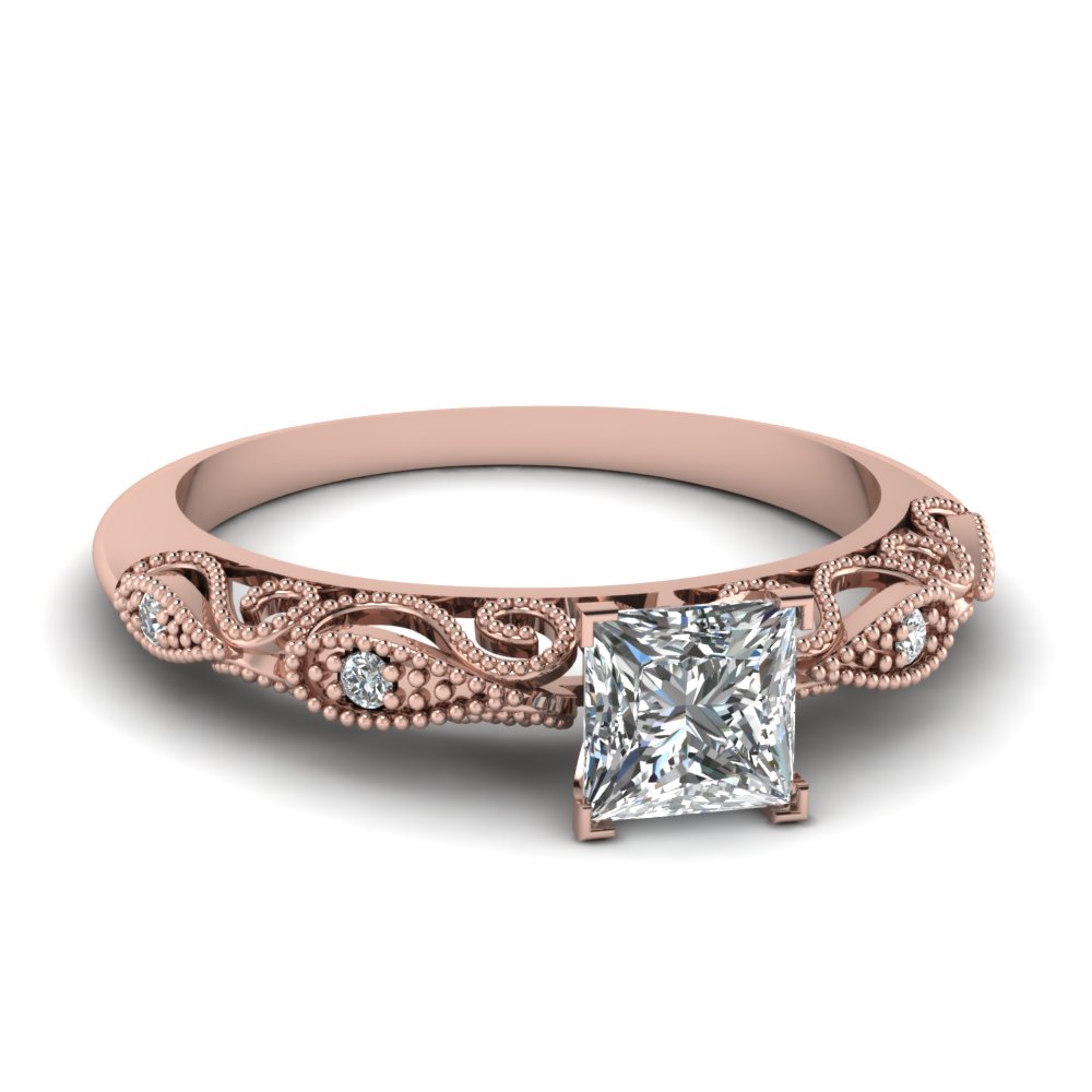 Half Carat Princess Cut Diamond Engagement Ring