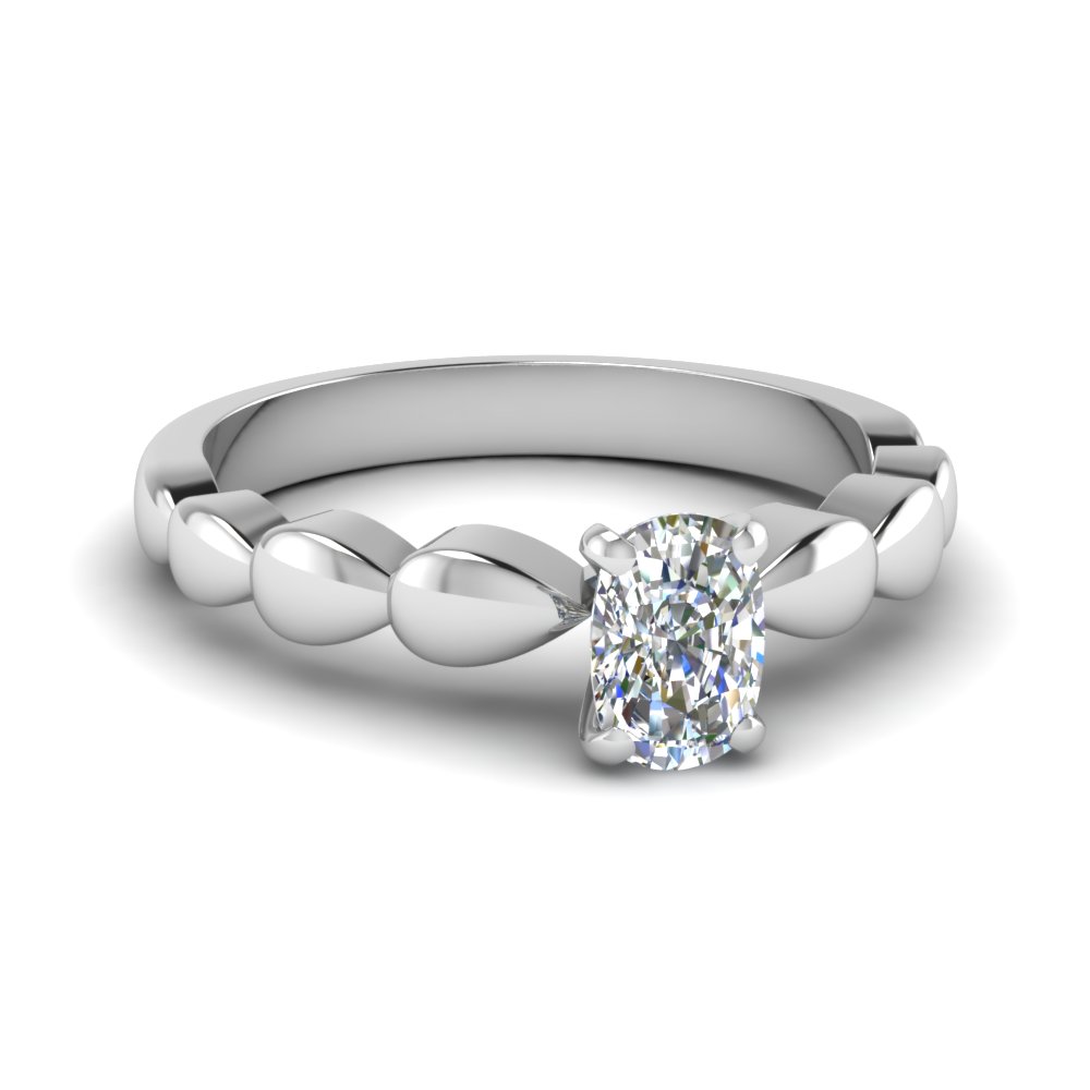 Cushion Cut Solitaire Diamond Ring