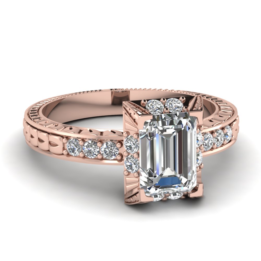 Elegant rose gold engagement rings