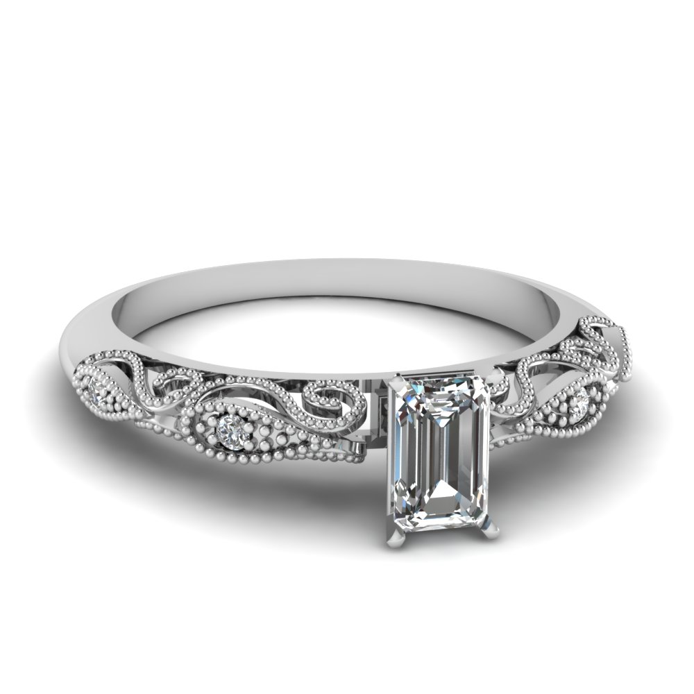 Emerald cut engagement rings online