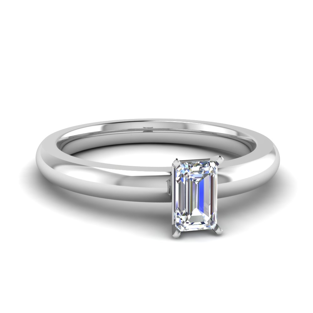 Emerald cut diamond engagement ring designs