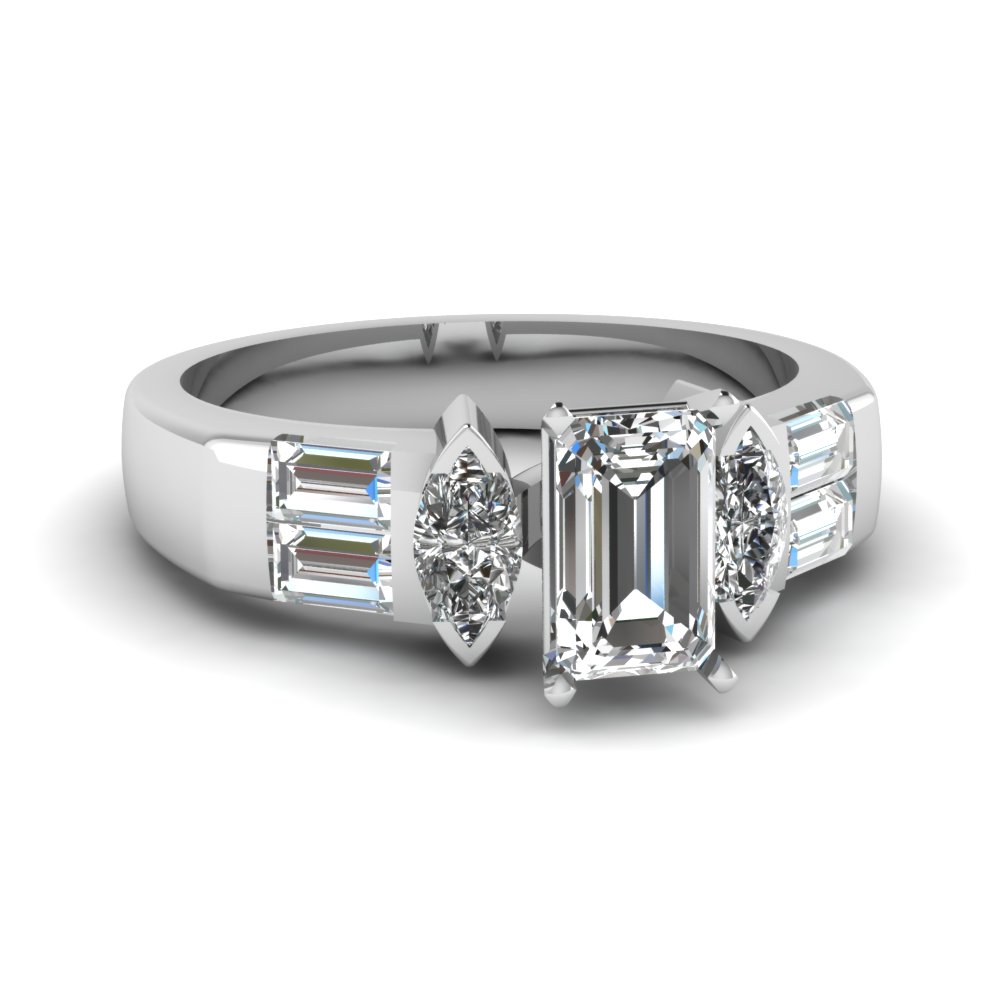 Baguette Diamond Different Engagement Rings
