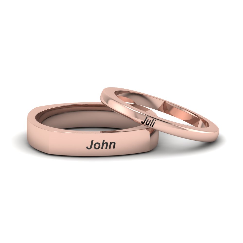 Gold Matching Wedding Bands For Bride And Groom