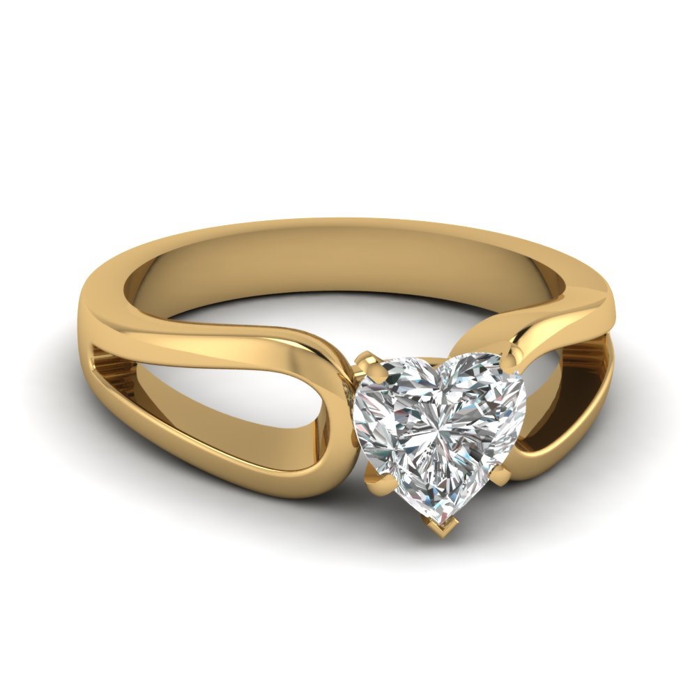 Heart Shaped Solitaire Ring