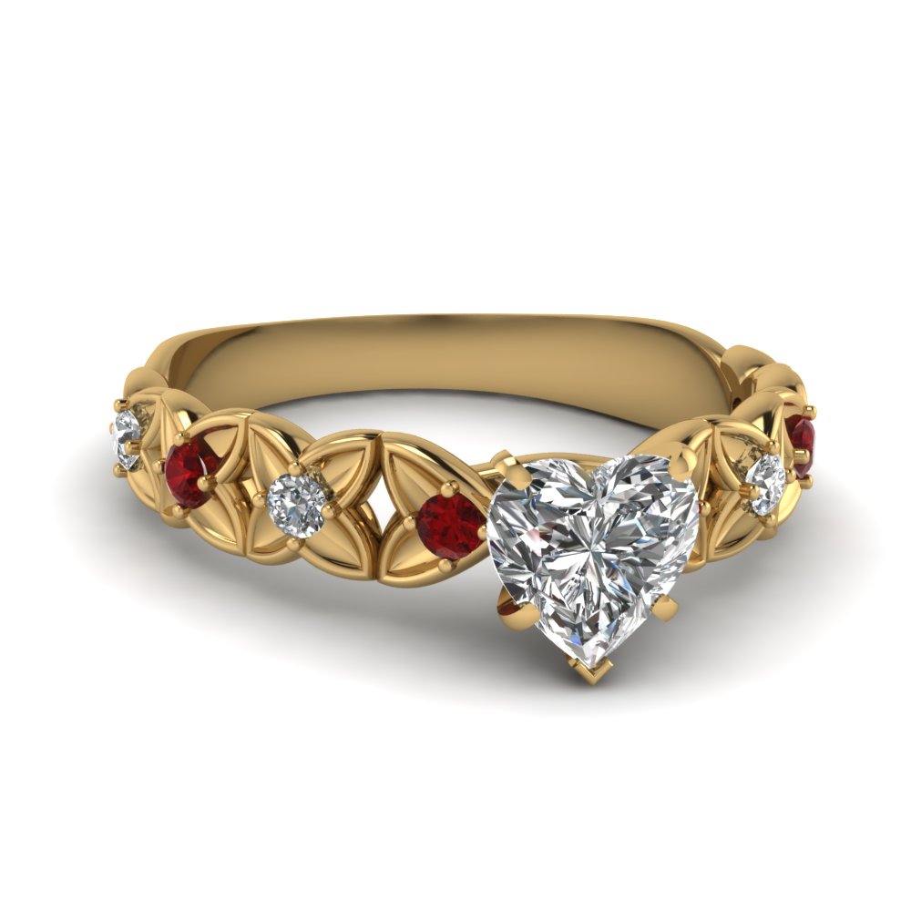 Ruby gemstone engagement rings