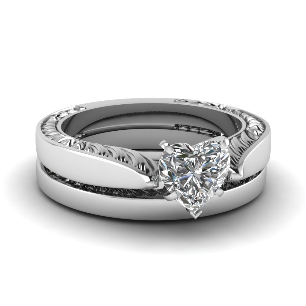 heart-shaped-diamond-wedding-ring-set-in-sterling-silver-FD121971HT-NL ...