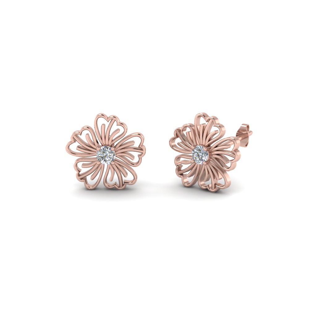 hibiscus flower stud earring fascinating diamonds hibiscus flower stud earring fascinating diamonds