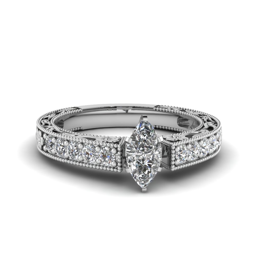 Marquise Vintage Engagement Rings