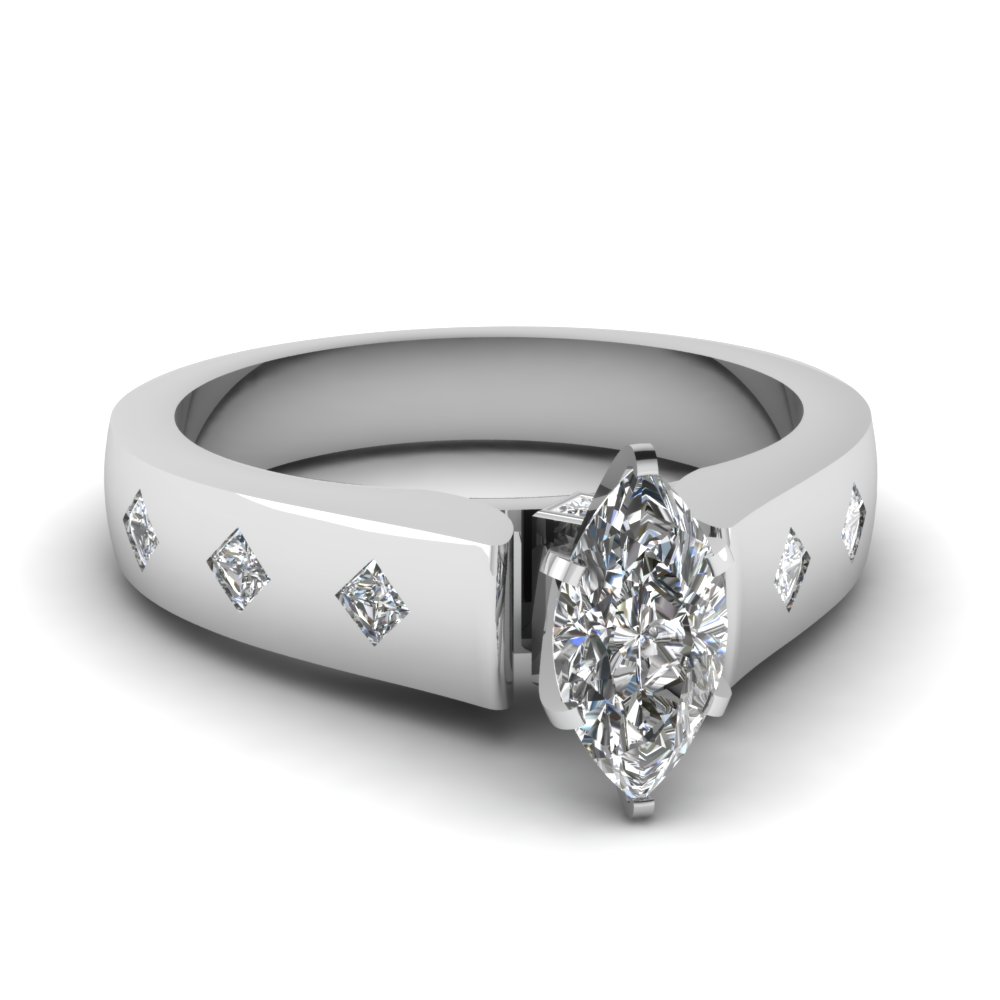 Best Of Marquise Diamond Ring Settings with Side Stones