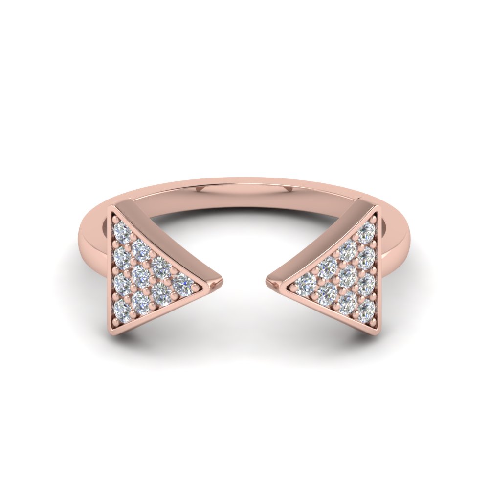 Open Arrow Small Diamond Fashion Ring