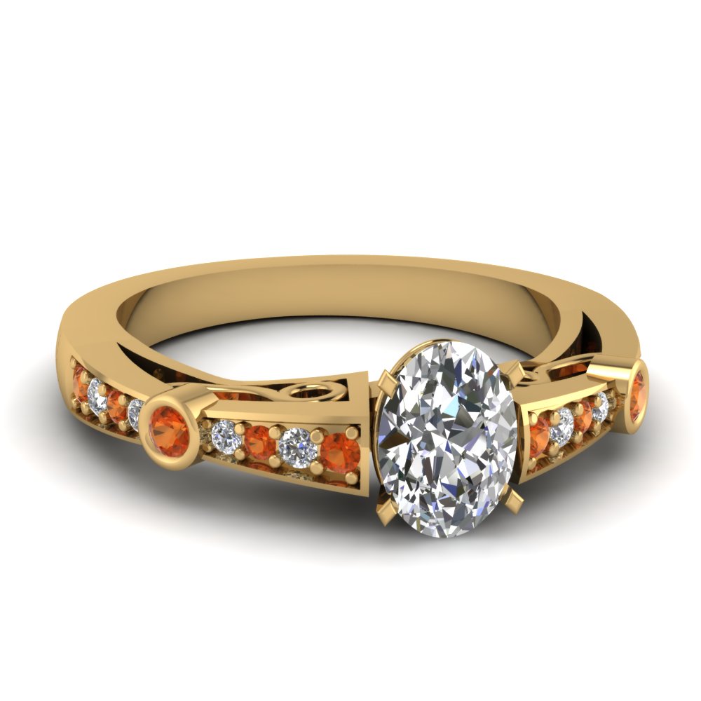 Oval Shaped diamond Vintage Engagement Ring