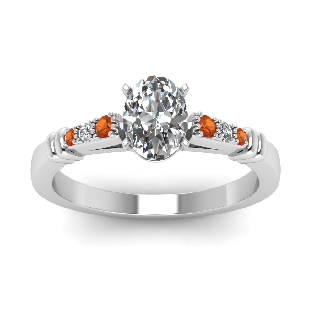 Oval Petite Pave Diamond Proposal Ring