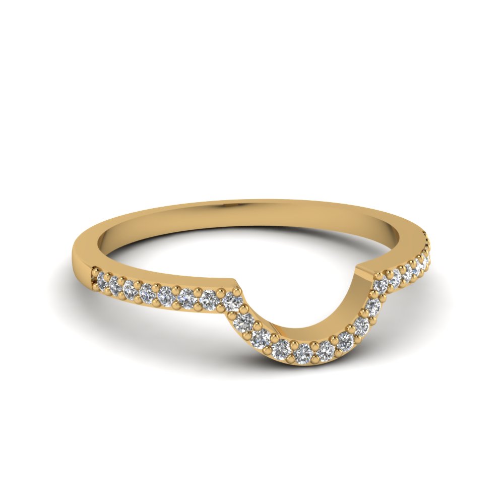 Petite Curved Diamond Wedding Ring | Fascinating Diamonds