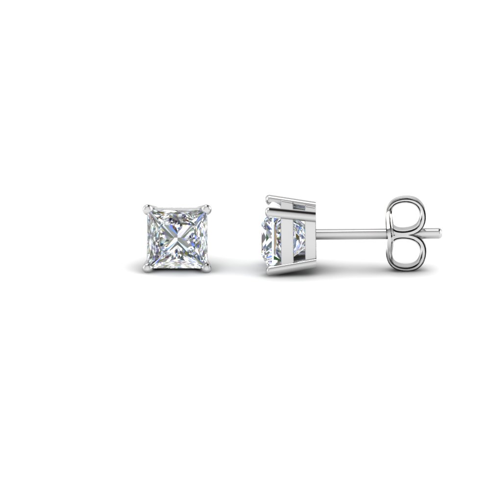 1 Carat Princess Cut Diamond Earring For Mom