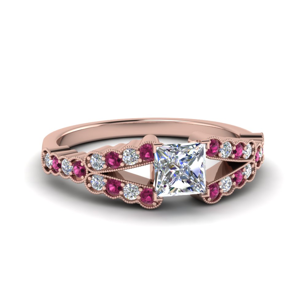 Half Carat Princess Cut Diamond Ring For Her