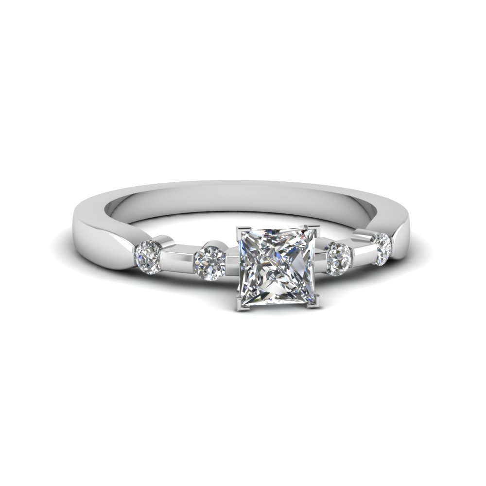 0.50 Ct. Princess Cut Diamond Ring For Women