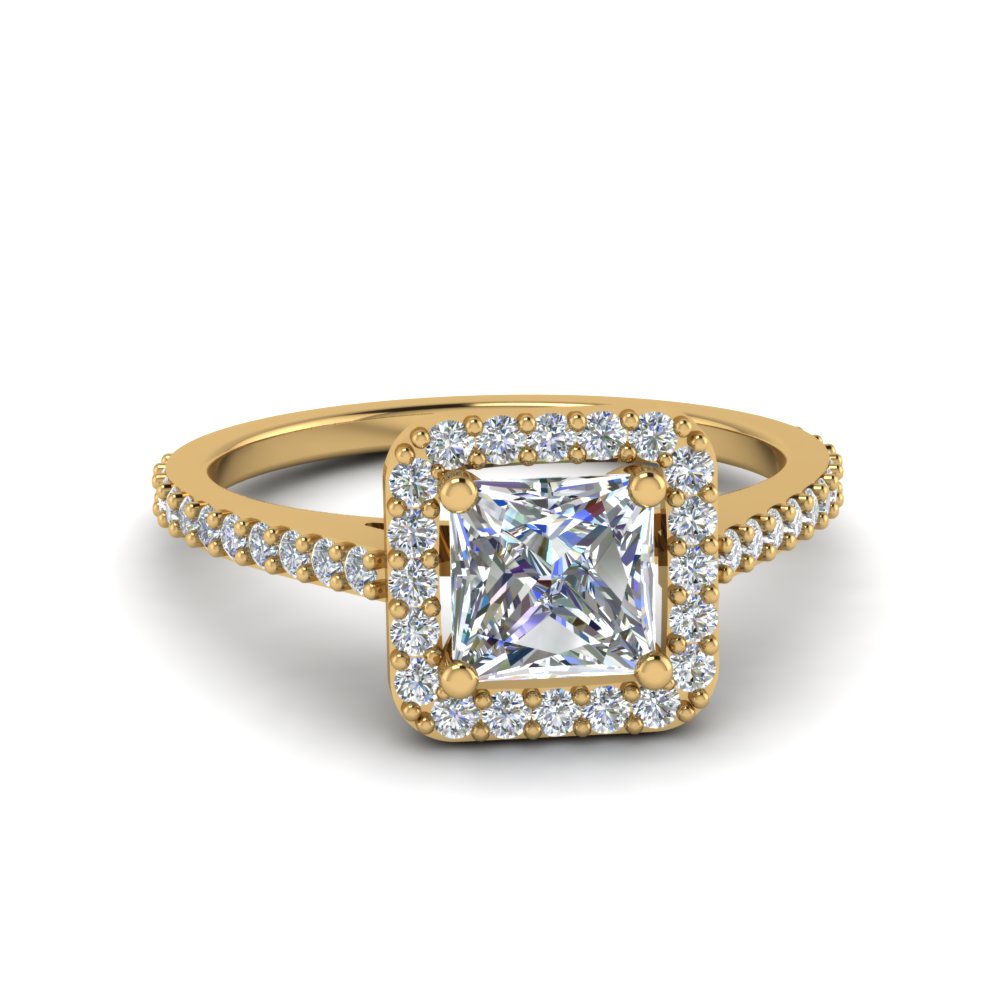 Square Halo Engagement Ring