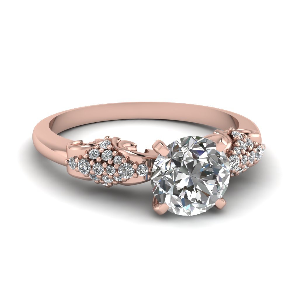 Wedding rings white and rose gold