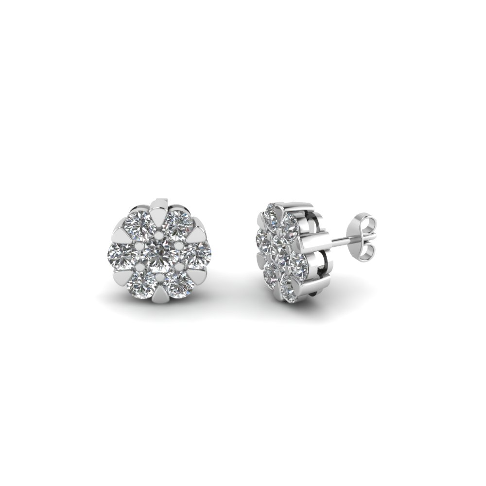 1 carat Diamond Earring for Women in Sterling Silver