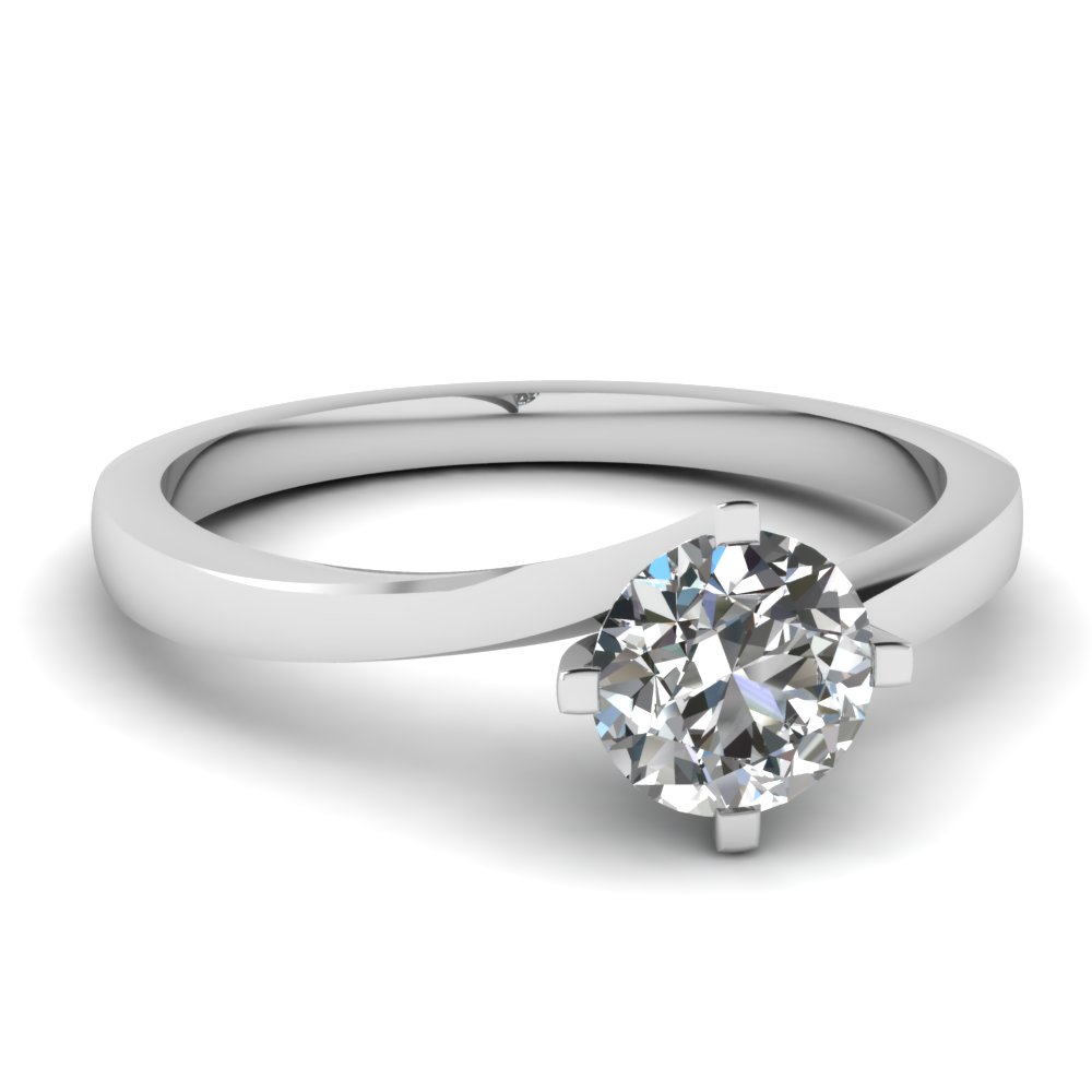 Simple Round Solitaire Proposal Ring