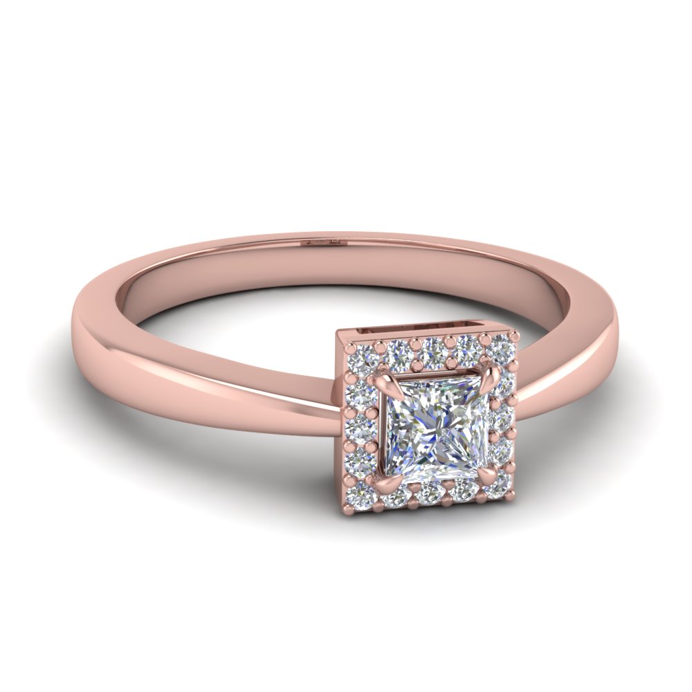 Square Halo Diamond  Ring