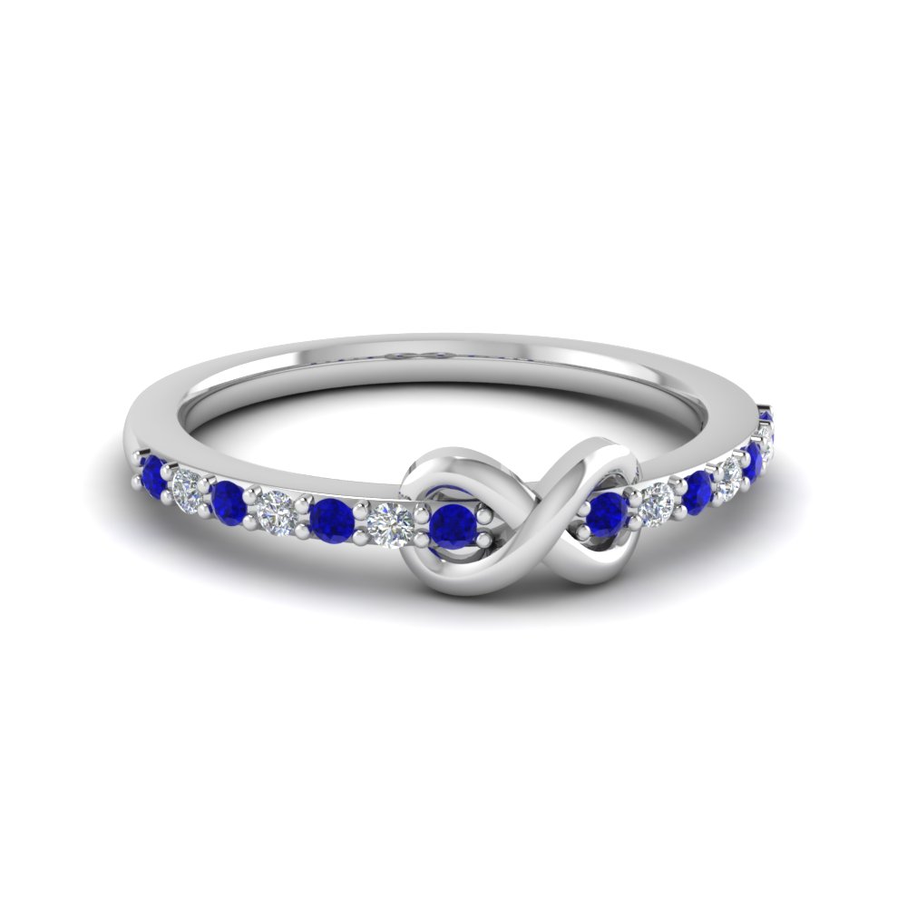 Sapphire And Diamond Infinity Proposal Ring